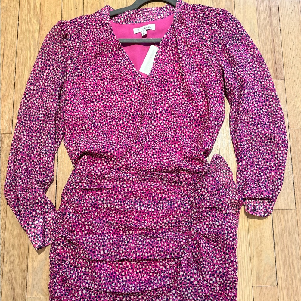 Intermix Pink Patterned Long Sleeve and skirt set. Matching set